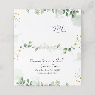 Modern Script Greenery Place Cards