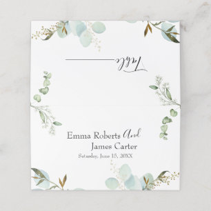 Modern Script Greenery Place Cards