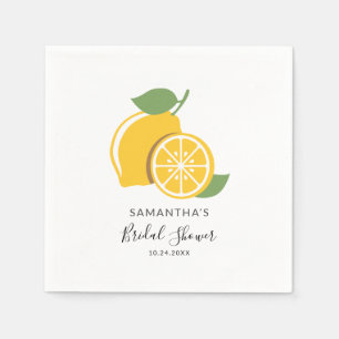 Modern Script Hand-Lettered Bridal Shower Paper Napkin