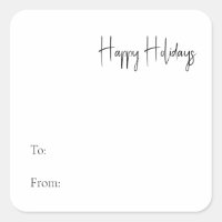 Modern Script Happy Holidays To From