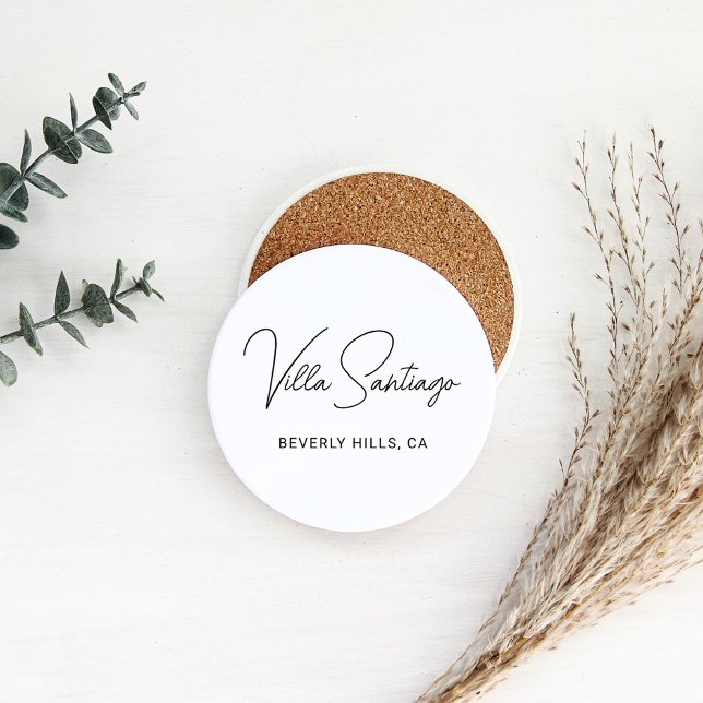 Modern Script Home Name and Location Coaster (Creator Uploaded)