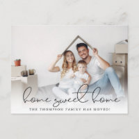 Modern Script Home Sweet Home Photo Moving