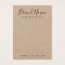 Modern script Kraft paper earring display card