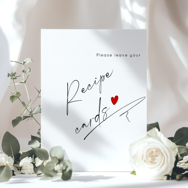 Modern Script  leave your recipe card here  Poster (Creator Uploaded)