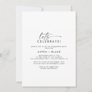 Modern Script Let's Celebrate Invitation