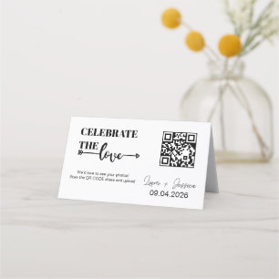 Modern Script Love QR Code Note Card