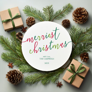 Modern Script "Merriest Christmas" Holiday Photo