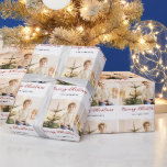 Modern Script Merry Christmas Photo Wrapping Paper<br><div class="desc">Modern and festive red script calligraphy "Merry Christmas" with classic serif font and your favourite photo wrapping paper.</div>