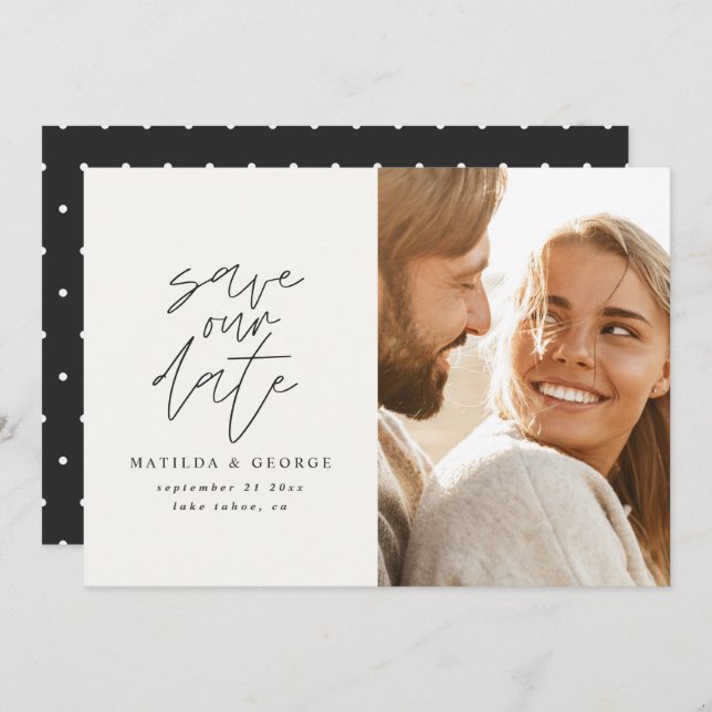 Modern script minimal photo wedding (Front/Back)