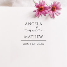 Modern Script Minimalist Custom Wedding Date