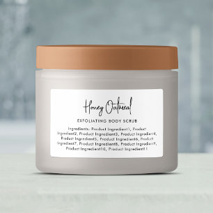 Modern Script Minimalist List of Ingredients