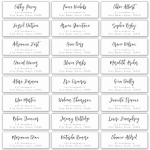 Modern Script Minimalist Wedding Guest Address