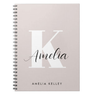 Modern Script Monogram Notebook