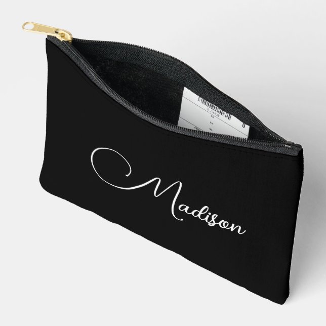 Modern Script Name  Accessory Pouch (Open)