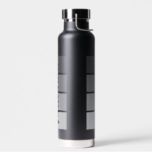Modern Script Name Design – Black Minimalist Water Bottle