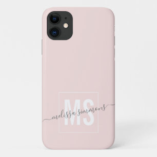 Modern script name monogram  iPhone 11 case