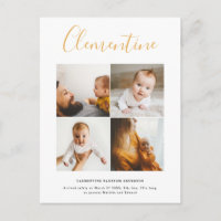Modern script name multi photo polka dot