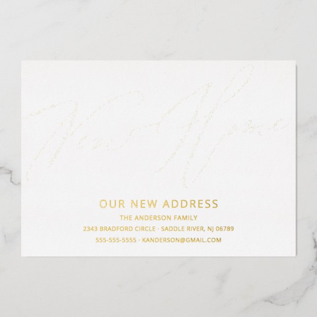 Modern Script New Home Moving Announcement (Front)