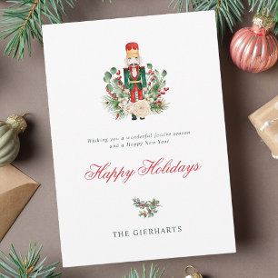 Modern Script Nutcracker Happy Holidays Holiday Card
