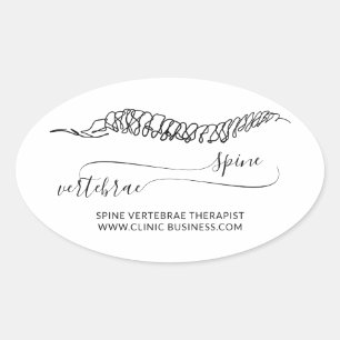 Modern Script Orthopaedic doctor Massage Oval Sticker