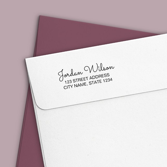 Modern Script Personal Home Address Self-inking Stamp (Creator Uploaded)