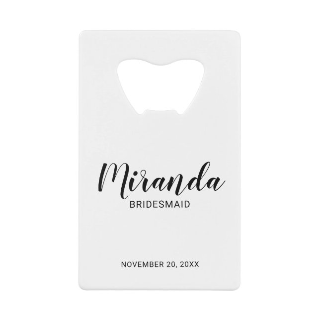 Modern Script Personalised Bridesmaid (Front)