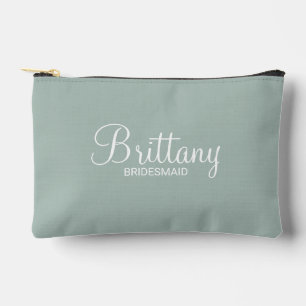 Modern Script Personalised Bridesmaid Accessory Pouch