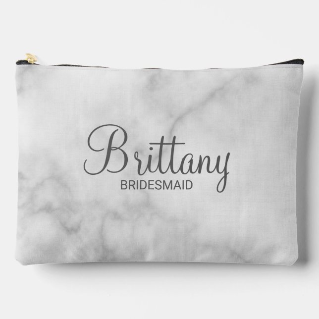Modern Script Personalised Bridesmaid Accessory Pouch (Front)