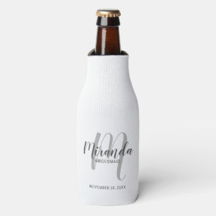Modern Script Personalised Bridesmaid Bottle Cooler