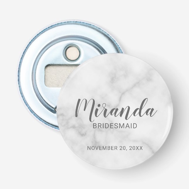 Modern Script Personalised Bridesmaid Bottle Opener (Front)