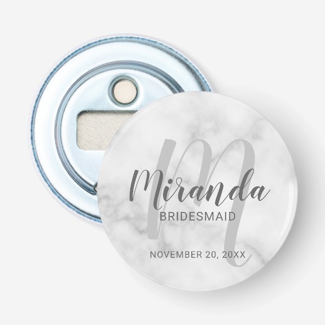 Modern Script Personalised Bridesmaid Bottle Opener (Front)