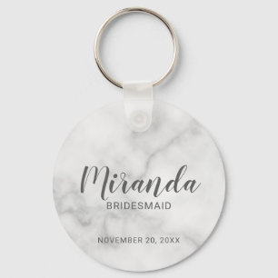 Modern Script Personalised Bridesmaid Key Ring