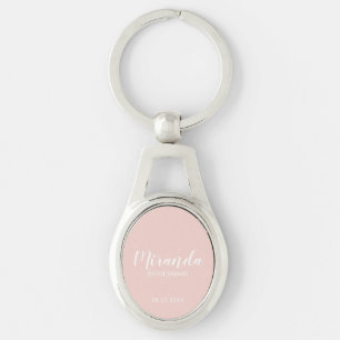 Modern Script Personalised Bridesmaid Key Ring