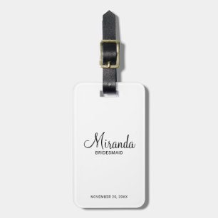 Modern Script Personalised Bridesmaid Luggage Tag