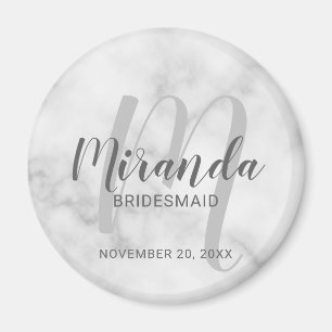 Modern Script Personalised Bridesmaid Magnet