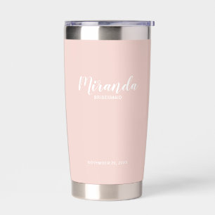 Modern Script Personalised Bridesmaid Name Insulated Tumbler