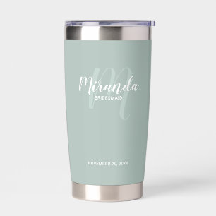 Modern Script Personalised Bridesmaid Name Insulated Tumbler