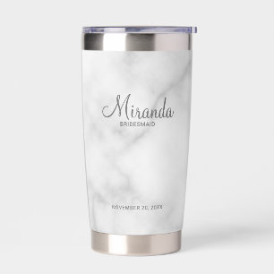 Modern Script Personalised Bridesmaid Name Insulated Tumbler