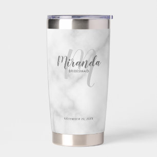 Modern Script Personalised Bridesmaid Name Insulated Tumbler