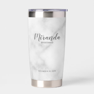 Modern Script Personalised Bridesmaid Name Insulated Tumbler