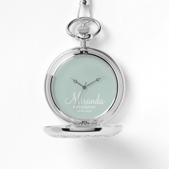 Modern Script Personalised Bridesmaid Watch (Front)