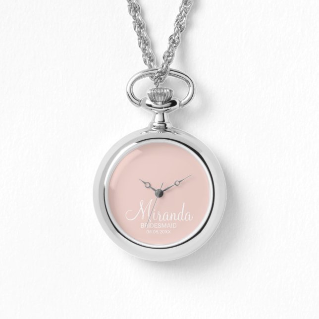 Modern Script Personalised Bridesmaid Watch (Front)