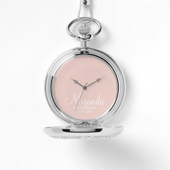 Modern Script Personalised Bridesmaid Watch (Front)