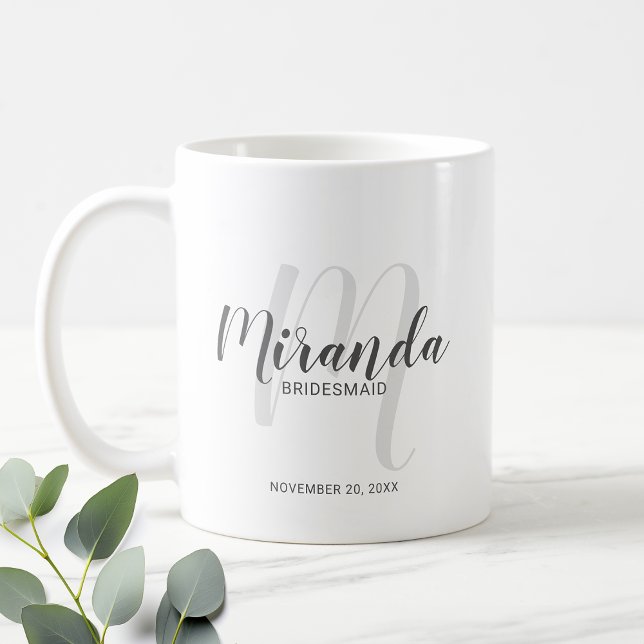 Modern Script Personalised Bridesmaids Coffee Mug (Creator Uploaded)
