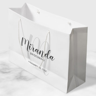 Modern Script Personalised Bridesmaids Large Gift Bag