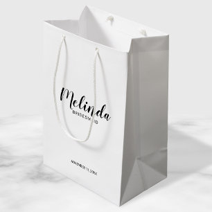 Modern Script Personalised Bridesmaids Medium Gift Bag