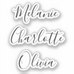 Modern Script Personalised Bridesmaid's Name<br><div class="desc">Modern Script Personalised Bridesmaid's Name Sticker</div>