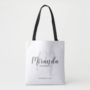 Modern Script Personalised Bridesmaids Tote Bag