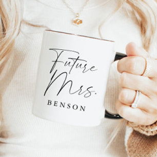 Modern Script Personalised Future Mrs. Mug