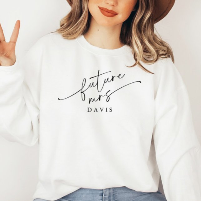 Modern Script Personalised Future Mrs. Sweatshirt (Creator Uploaded)